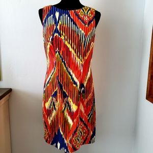 NWOT classic sheath bold statement bright colorful dress size 8 party career